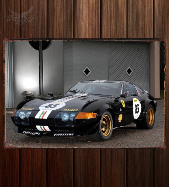 Металлическая табличка Ferrari 365 GTB 4 Daytona Competizione1999 Металлическая табличка Ferrari 365 GTB 4 Daytona Competizione1999